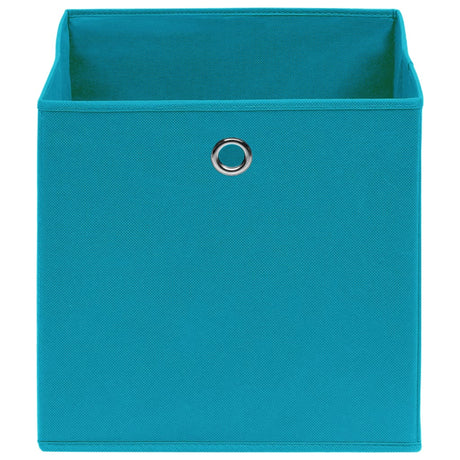 Vidaxl opbevaringsbokse 10 stk 32x32x32 cm stof babyblå