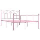 Vidaxl bedframe metaal roze 120x200 cm