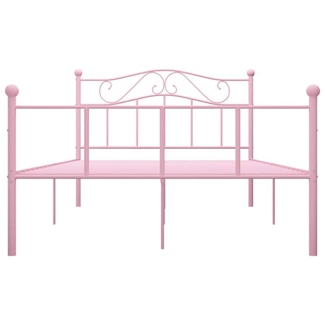 Vidaxl bedframe metaal roze 160x200 cm