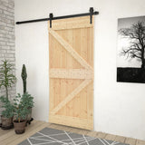 Vidaxl Dør 90x210 cm Solid fyrretræ