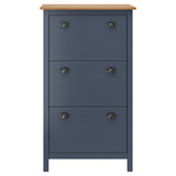 Vidaxl Shoe Cabinet Hill 72x35x124 cm Solid fyrretræ