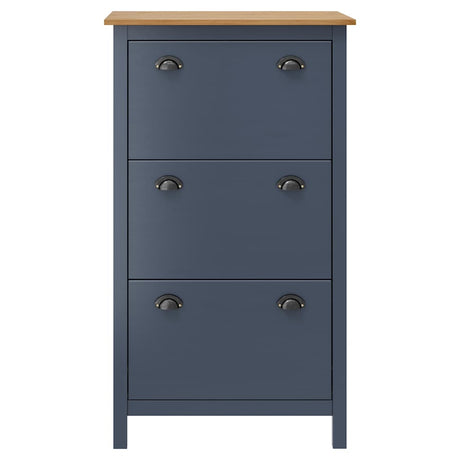 Vidaxl Shoe Cabinet Hill 72x35x124 cm Solid fyrretræ