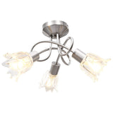 Vidaxl loftslampe med glasstulipanformede hætter 3xe14 Gennemsigtig