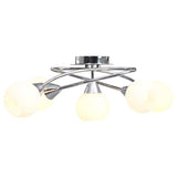 Vidaxl loftlampe med keramiske sfæriske hætter til 5xe14 hvidt