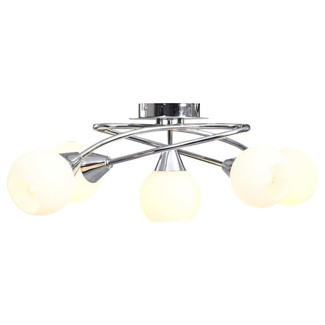 Vidaxl loftlampe med keramiske sfæriske hætter til 5xe14 hvidt