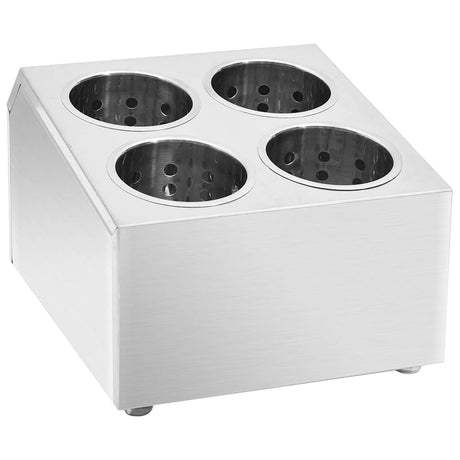 Vidaxl Bestikindehaver 4 rum firkantet rustfrit stål