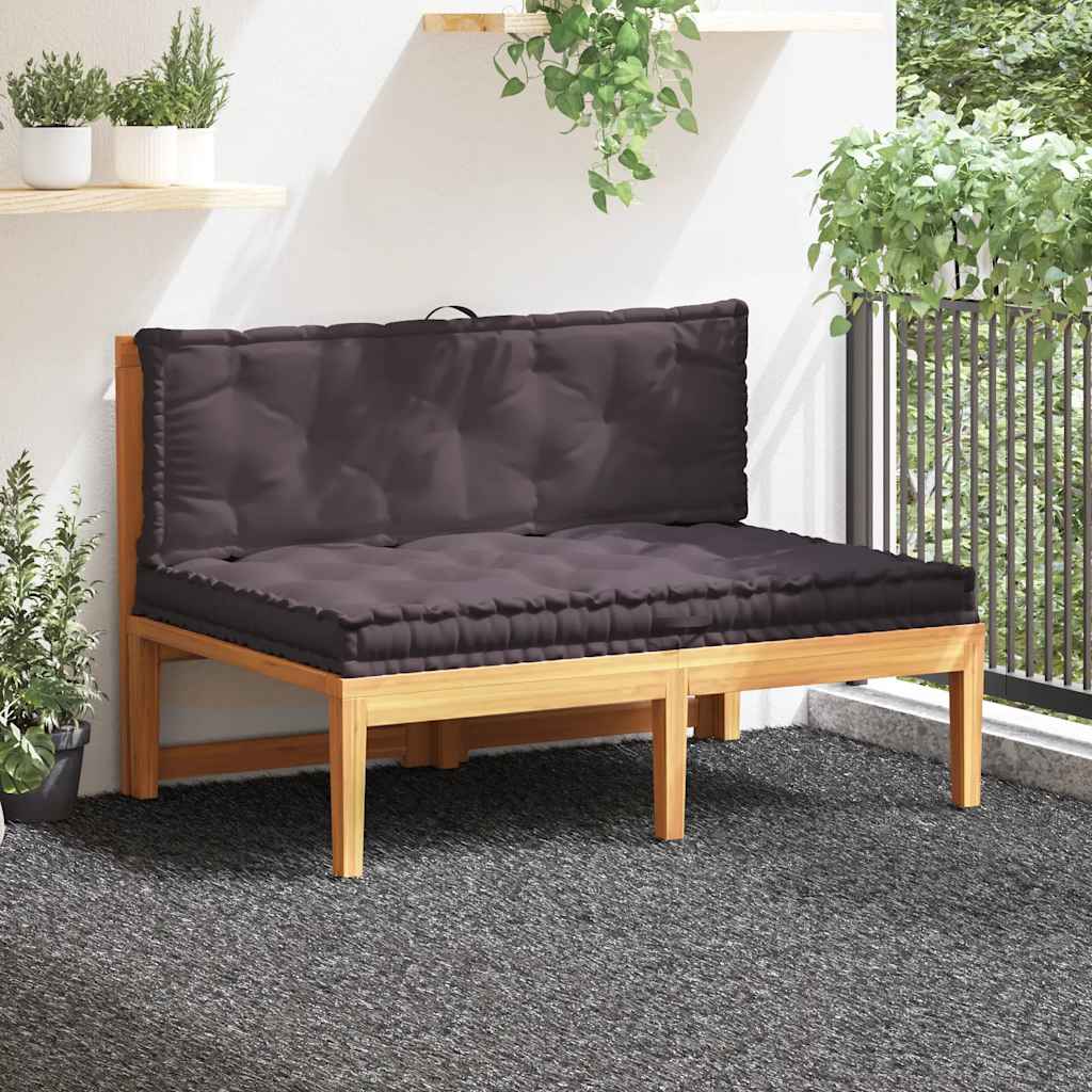 VidaXL pallegulvpuder 2 stk bomuld antracit