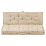 VidaXL pallegulvpuder 2 stk bomuldsbeige