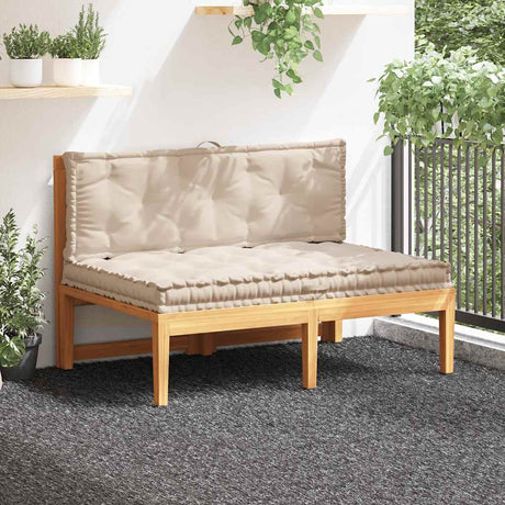 VidaXL pallegulvpuder 2 stk bomuldsbeige