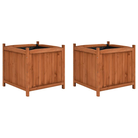 Vidaxl Plantagers hævet 2 ST 50x50x50 cm Pinewood