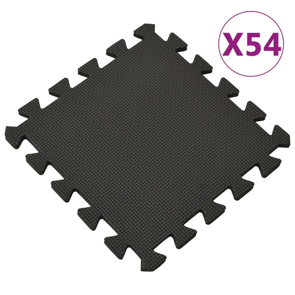 VidaXL 54x Gulvmåtter 4,86 ㎡ EVA Foam Sort