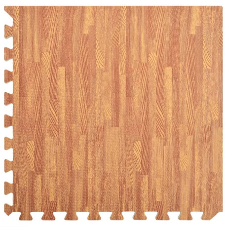 Vidaxl Floor Mats 24 St 8.64 ㎡ Eva Skum Wood Grain Print