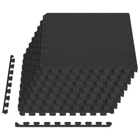 Vidaxl Floor Mats 24 St 8.64 ㎡ Eva Foam Black
