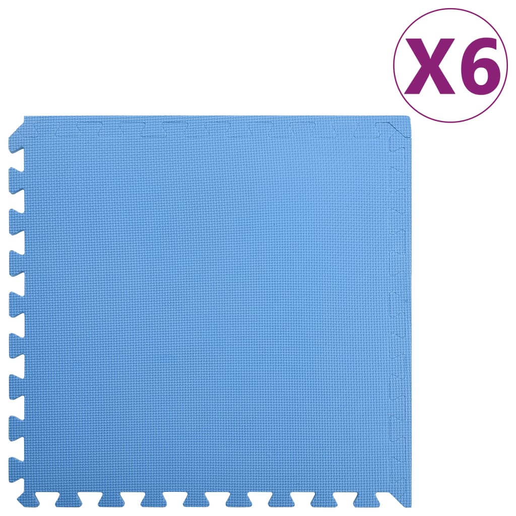 Vidaxl Floor Mats 6 St 2.16 ㎡ Eva Foam Blue
