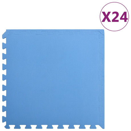 Vidaxl Floor Mats 24 St 8.64 ㎡ Eva Foam Blue