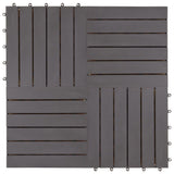 Vidaxl Terrace Fliser 30 PCS 30x30 cm Solid Acaciahout Graywash