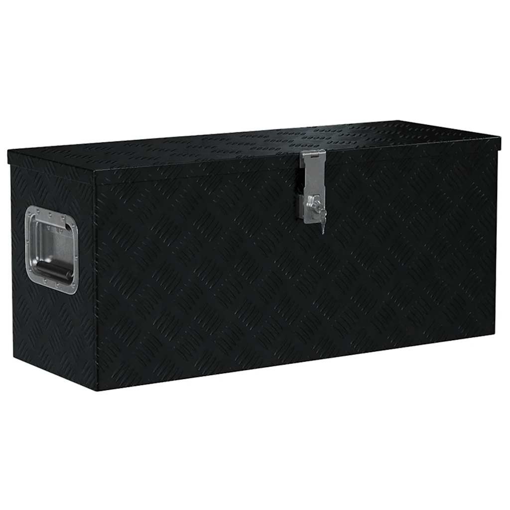 Vidaxl Aluminium Box 80x30x35 cm sort
