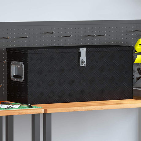 Vidaxl Aluminium Box 80x30x35 cm sort