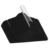 Vidaxl 20-delt tøjbøjle Sæt Anti-Slip Velvet Black