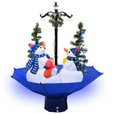 Vidaxx juletræ sner med paraplybund 75 cm PVC blå