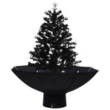 Vidaxx juletræ sner med paraplyfod 75 cm PVC sort