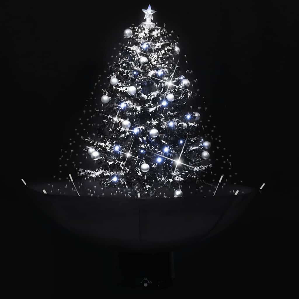 Vidaxx juletræ sner med paraplyfod 75 cm PVC sort
