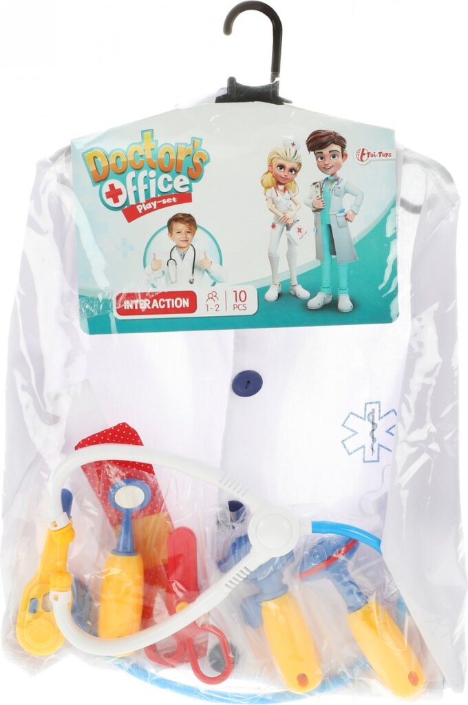Toi-legetøj påklædningssæt doctor junior polyester hvid 10 dele