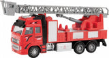 Metal brandbil 1:38 rød 12cm