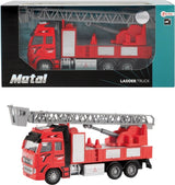 Metal brandbil 1:38 rød 12cm