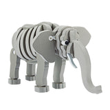 Toi-legetøj 3D puslespil elefant junior 31,5 cm skumgrå 75 dele
