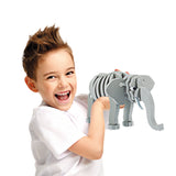 Toi-legetøj 3D puslespil elefant junior 31,5 cm skumgrå 75 dele