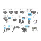 Toi-legetøj 3D puslespil elefant junior 31,5 cm skumgrå 75 dele