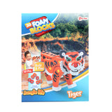 Toi-legetøj 3D puslespil tiger junior 31,5 cm skum orange 121 dele