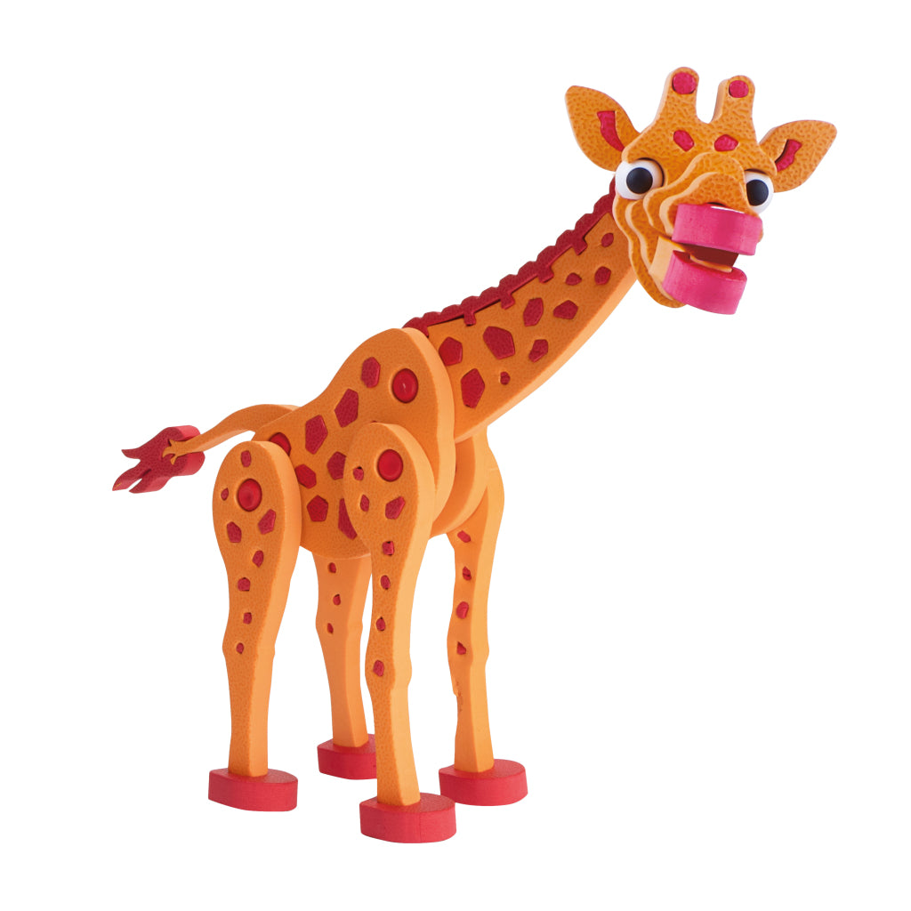 Toi-legetøj 3D puslespil giraf junior 31,5 cm skum orange 104 dele