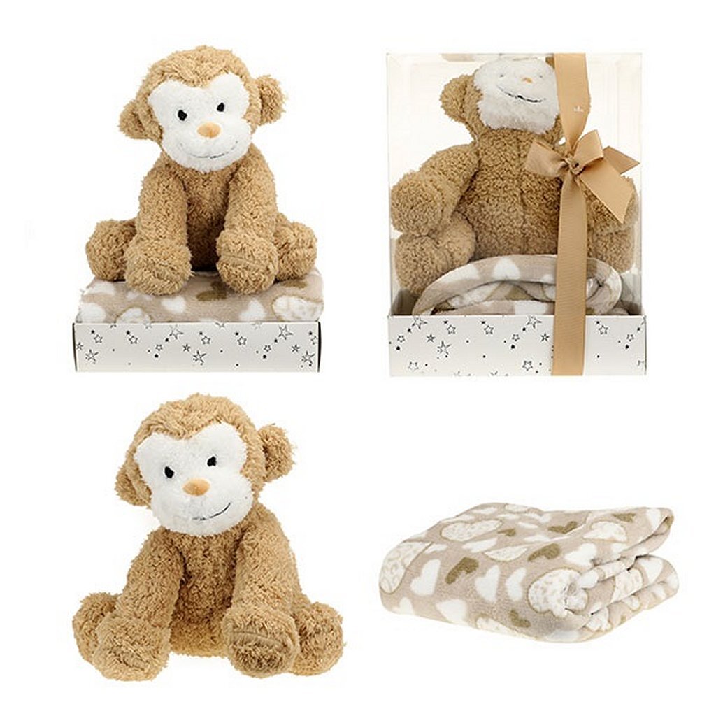 Toi-toys plysabe + kæletæppe i gaveæske