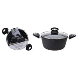 Fremragende Houseware Braadpan med låg 24 cm smedt aluminium