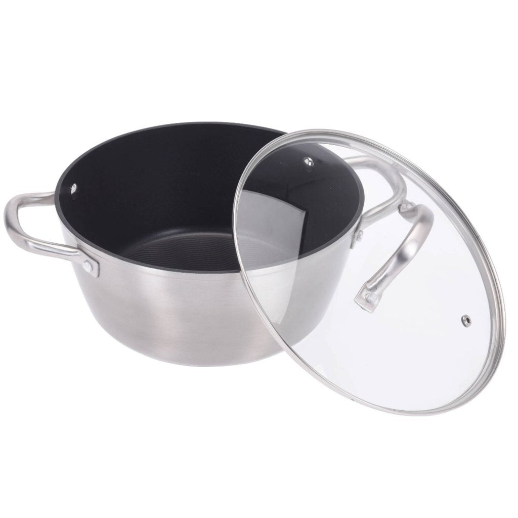Fremragende husholdningspande 24 cm + glaslåg