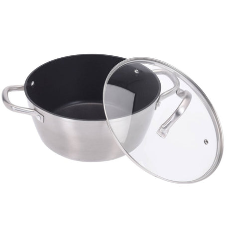Fremragende husholdningspande 24 cm + glaslåg