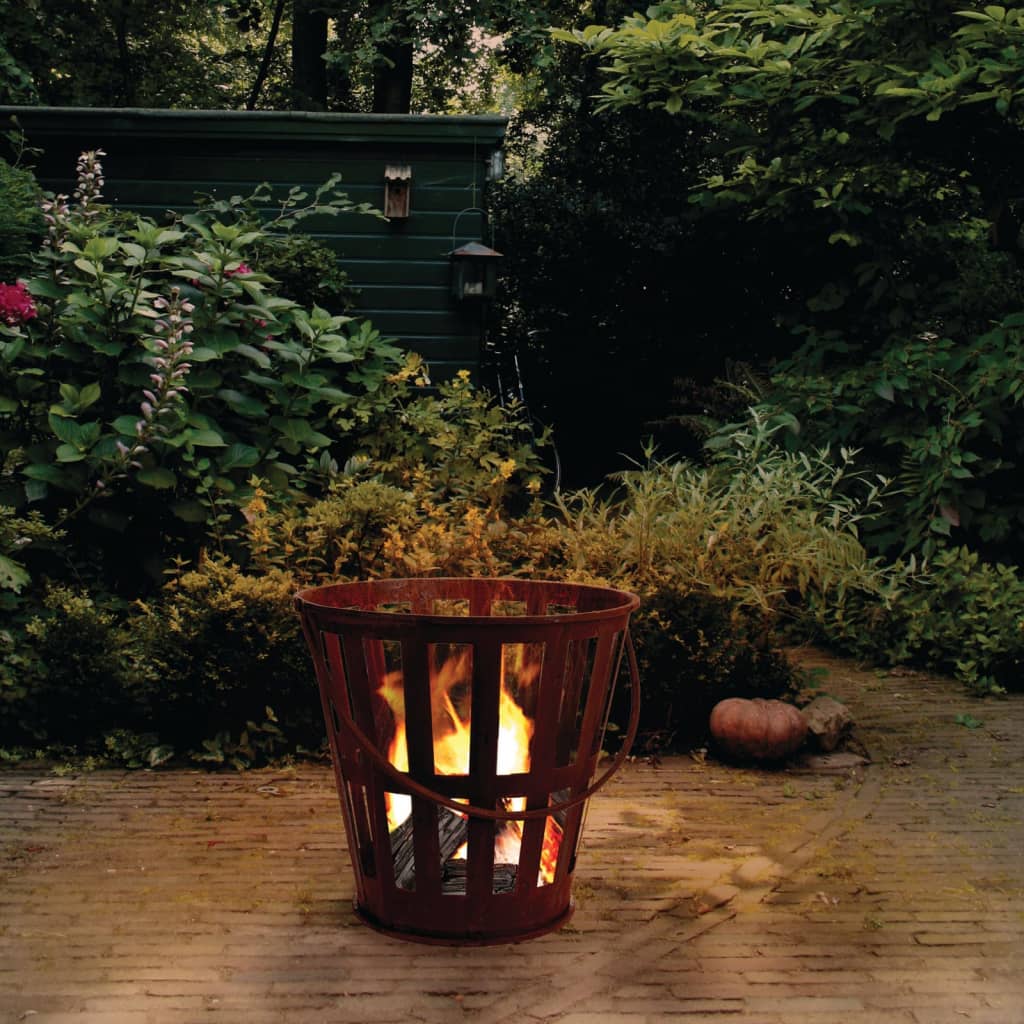 Progarden Progarden Fire Pit med et håndtag af metalrust -farvet