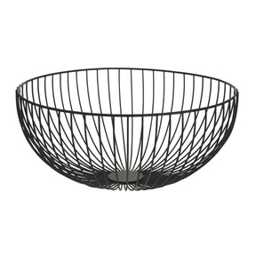 Andre mærker frugtkurv i metal rund 35x16 cm sort