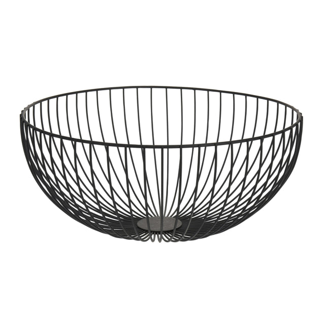 Andre mærker frugtkurv i metal rund 35x16 cm sort
