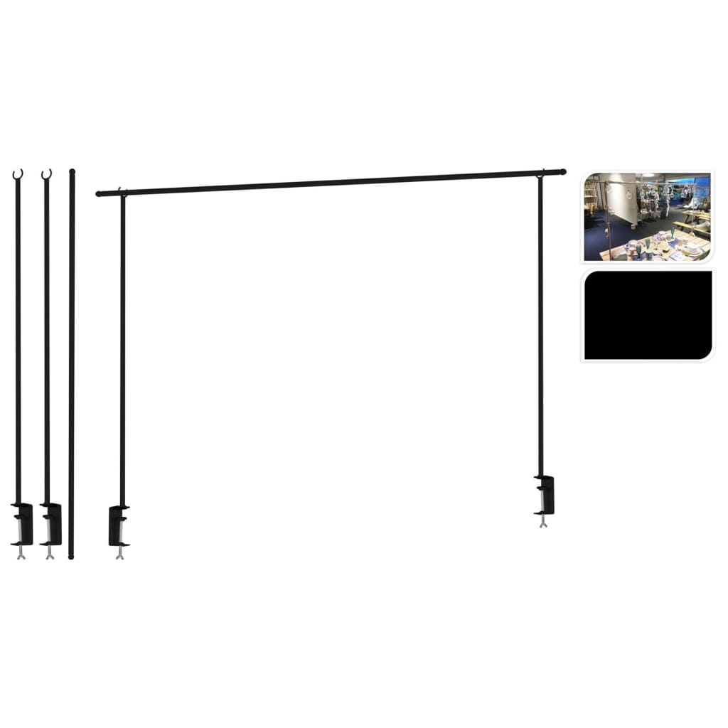 Progarden bordklemmet metal sort