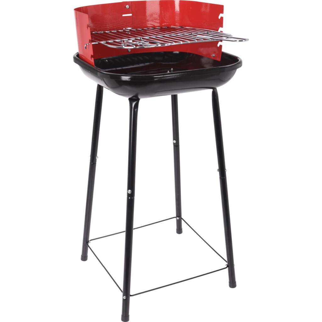 BBQ halvåben 41 cm rød sort