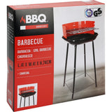 BBQ halvåben 41 cm rød sort