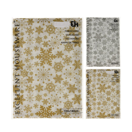 Fremragende husholdningsartikler guld sølv juledug 130x180 cm