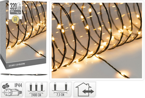 Verlichting 320led wire 24m extra warm wit - ip44