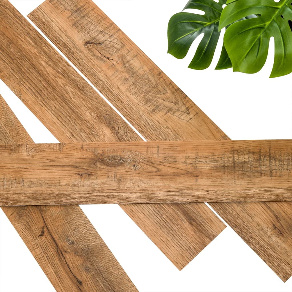 WALLART WALLART PLANKEN WOOD-LOKE Genanvendt eg Rust Bruin