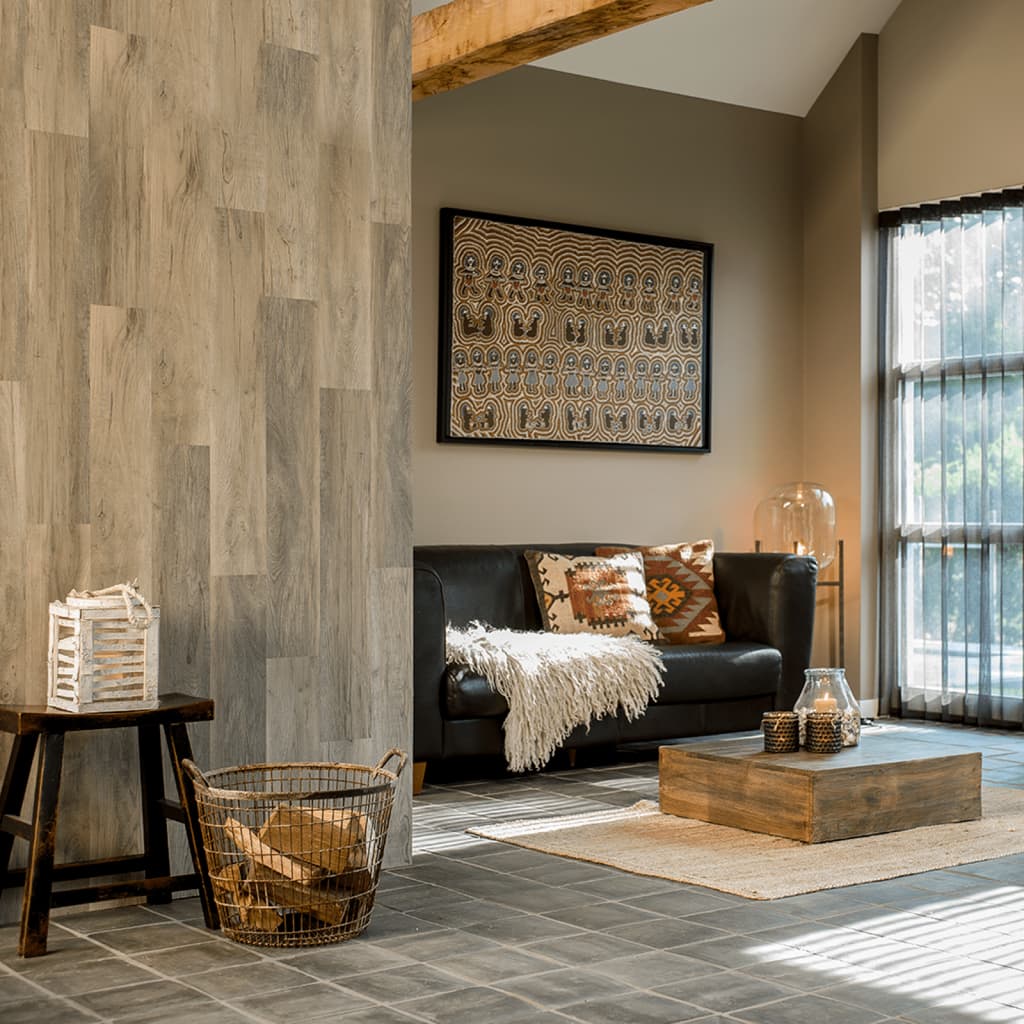 WALLART WALLART PLANKEN WOOD-LOOK SCHUURHOUT OAK Whitewash