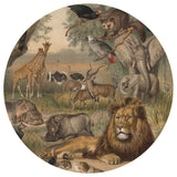 Wallart Wallow Circle Animals of Africa 190 cm