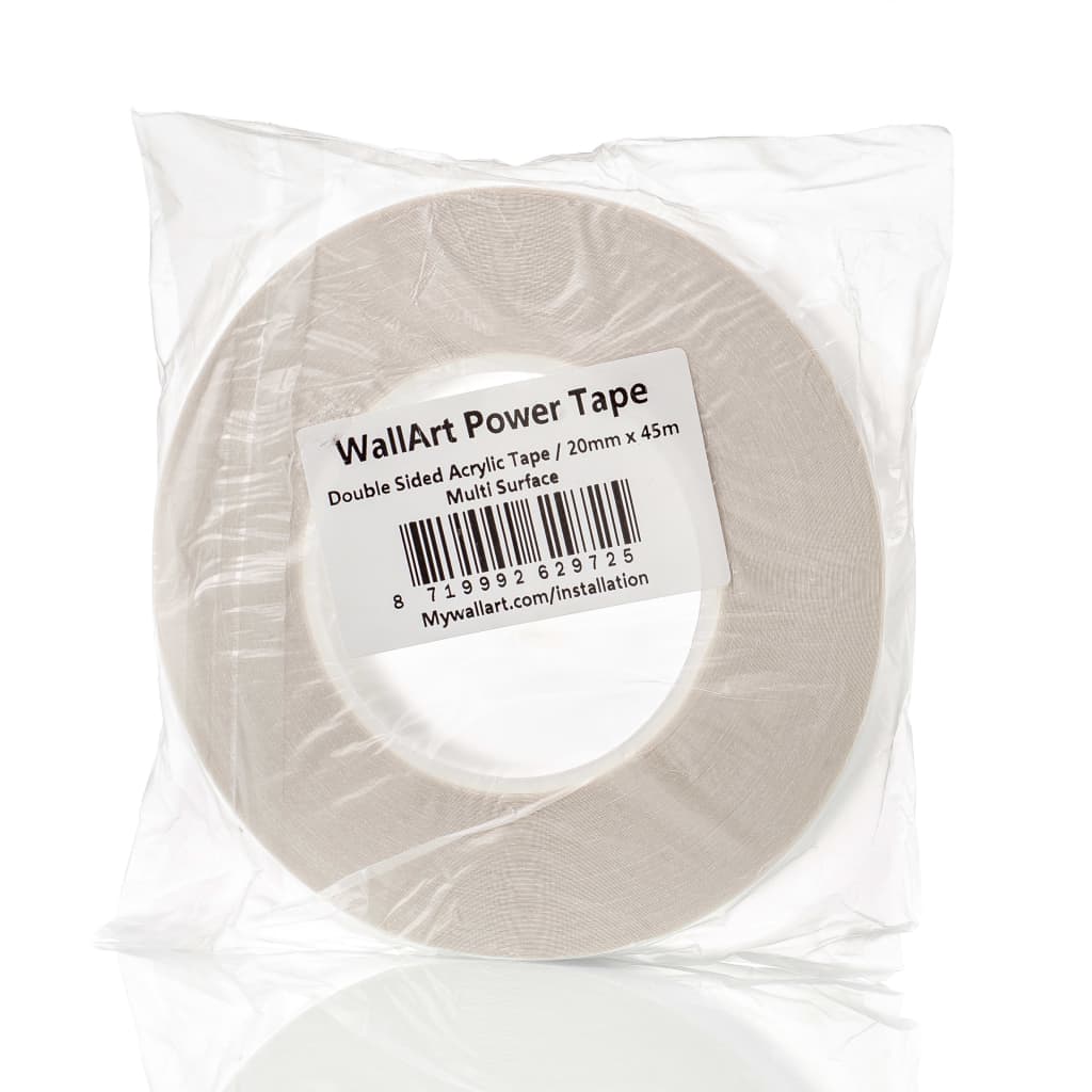 Wallart Powertape dobbelt -sidet gennemsigtig